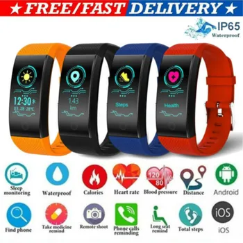 

QW18 Smart Watch Heart Rate Blood Pressure Monitor Sports Tracker Bracelet UK