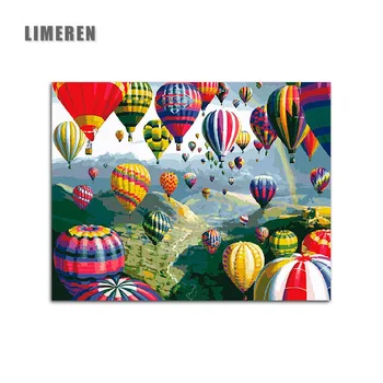 

Frameless Modular Pictures DIY Digital Oil Painting By Numbers On The Canvas Hot Air Balloon Of The Paintings On The Wall