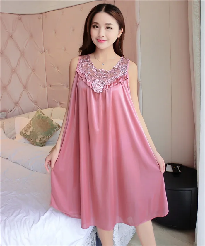 Womens Sleepwear Women Night Gowns Nightwear Long Sleeping Dress Luxury