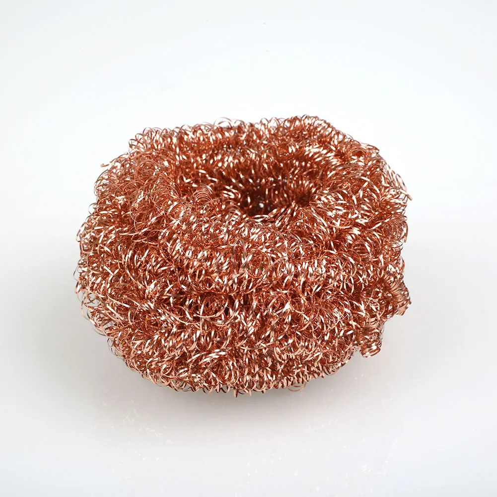 

1pcs Soldering Solder Iron Tip Copper Wire Cleaner Steel Cleaning Wire Sponge Ball Kitchen Clean