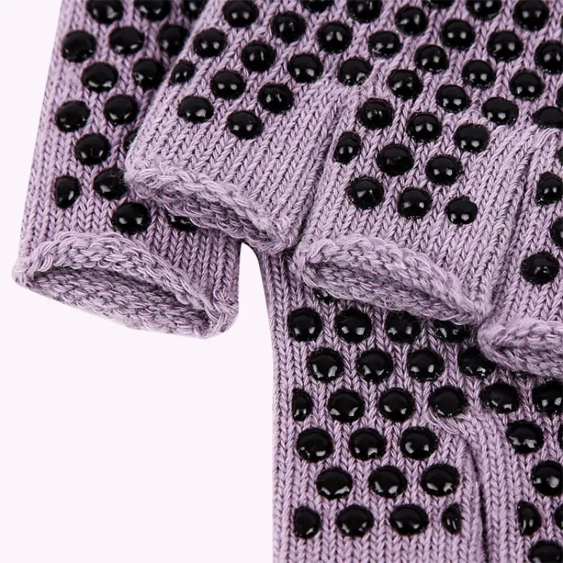 Женские перчатки для пилатеса с полупальцами, дышащие перчатки для занятий фитнесом, Нескользящие силиконовые перчатки для занятий бодибилдингом и танцами