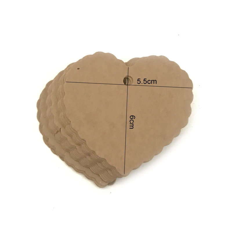 brown heart 50 шт. упаковочная этикетка коричневая крафт-Бумага бирки DIY гребешок Сердце Звезда Рождество этикетка свадебный подарок украшения тег GYH - Цвет: brown heart