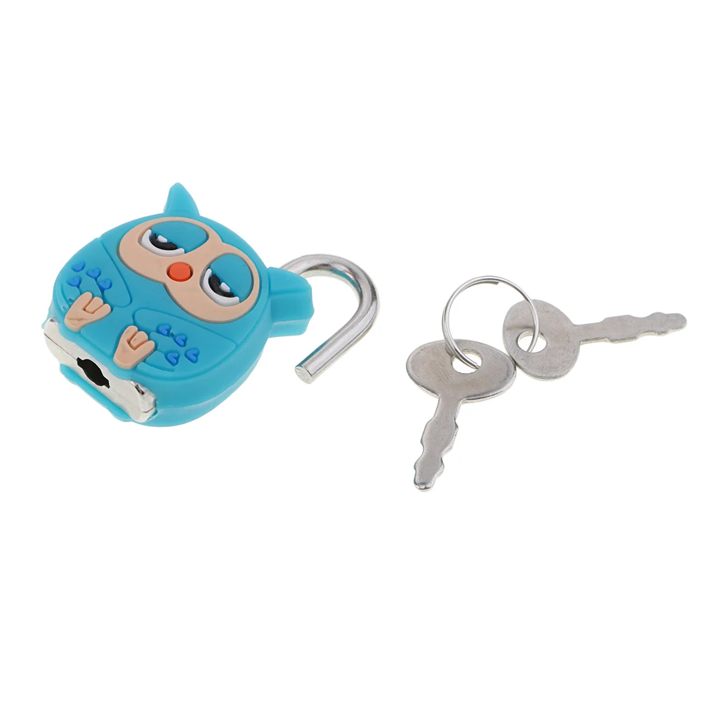 1 Set Silicone Metal Cute Animal Mini Cartoon Lock Novelty Padlock for Jewelry Suitcase Luggage Safety DIY Craft Supplies