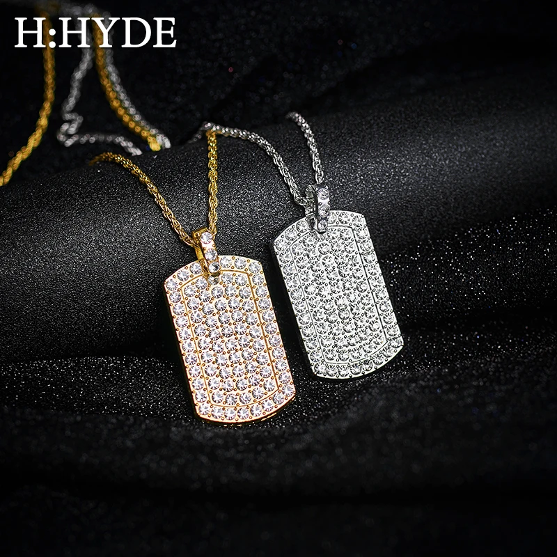 H:HYDE Мужская мода ювелирные изделия Роскошная полная Стразы Золотая