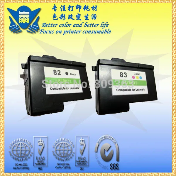 (2 pcs) Compatible ink cartridge for Lexmark 82 83 18L0032 18L0042 use X6100 X6150 X6170 X6190 X65 Z55 Z65 | Компьютеры и офис