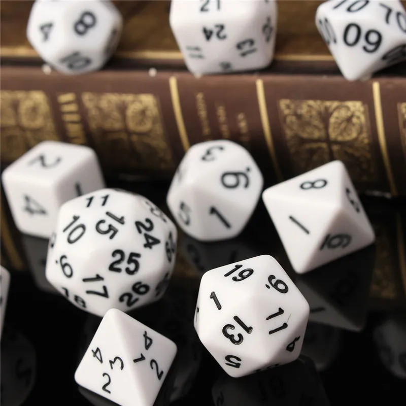 Многогранный стол 10 шт./компл. настольные RPG игры кубики 4/6/8/10/12/24/30 двусторонние