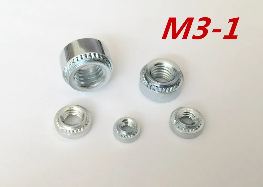 200pcs/lot High Quality M3 1 M3 press nut clinching Nut steel zinc