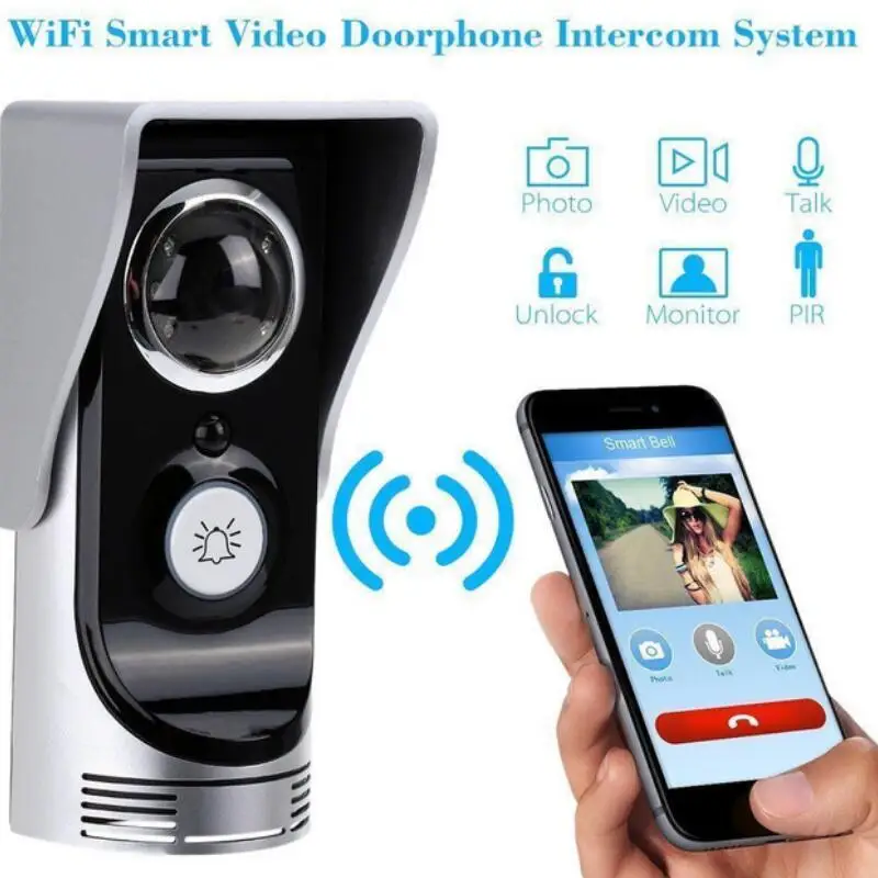 

DANMINI 3.0 MP Door Intercom Camera Wireless Video Door Phone Video Intercom Speakerphone Intercom System IR Doorbell Camera