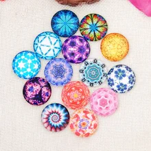 Стеклянная мозаичная плитка для рукоделия разноцветные мозаичные напечатанные стеклянные полукруглые/купольные кабошоны для изготовления ювелирных изделий