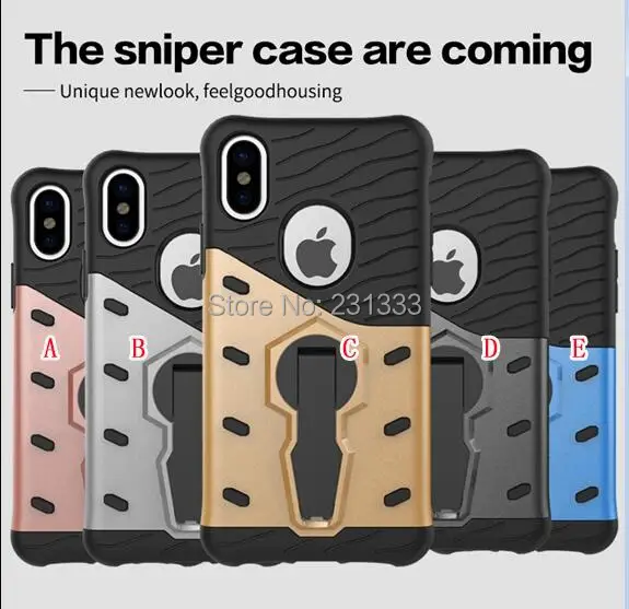 

C-Ku For Iphone X IphoneX 7 8 Plus 360 Degree Rotation Hybrid Hard PC TPU Case Shockproof Stand Armor Kickstand Cover 50pcs/lot