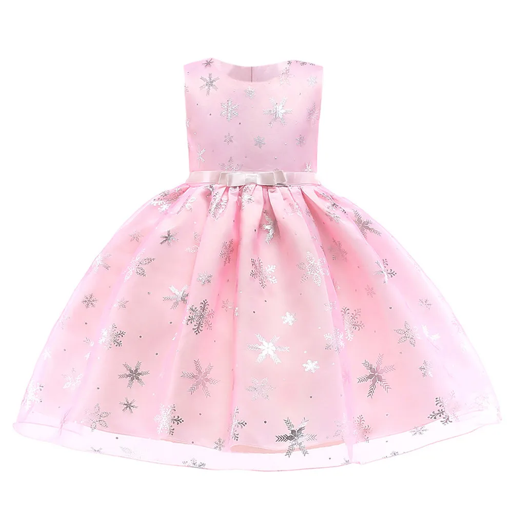 

MUQGEW 2019 Hot Sale Toddler Kids Baby Girls Snowflake Print Princess Dress Christmas Outfits Clothes Dropshipping Baby Clothes