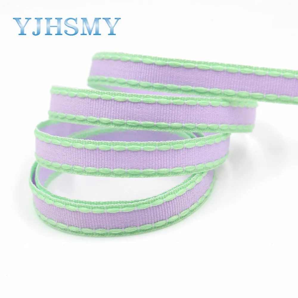 YJHSMY G 181028 1448 10 мм ярдов сплошной цвет крюк кружева grosgrain ленты свадебные украшения