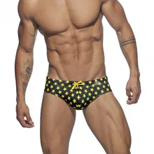 Мужская одежда для плавания, трусы, пляжные шорты, принт со звездой, пуш-ап, низкая талия, плавки, Мужской купальный костюм, купальный костюм, пляжная одежда