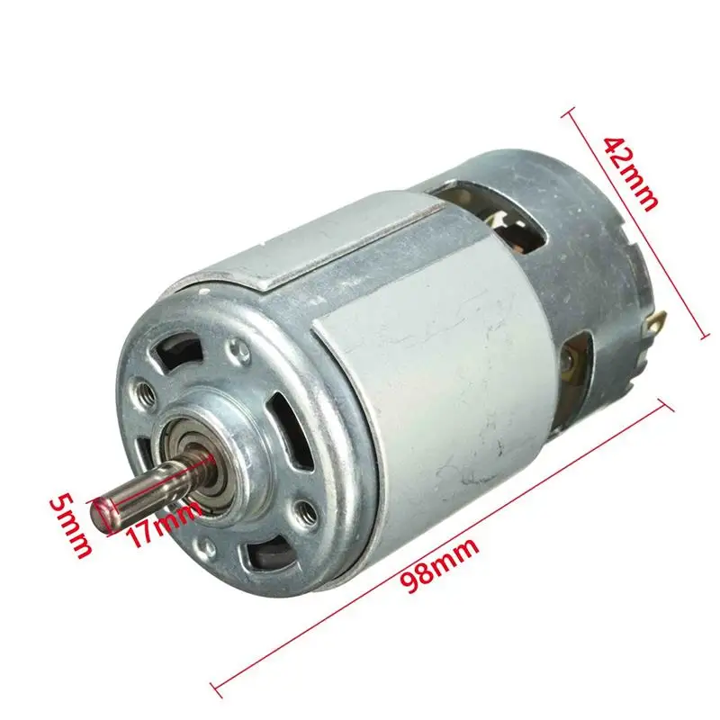 Motor DC de Grande Torque de Alta Velocidade, Ferramenta Elétrica, Maquinaria Elétrica, 12V, 150W, 13000 a 15000rpm, 775, 1Pc