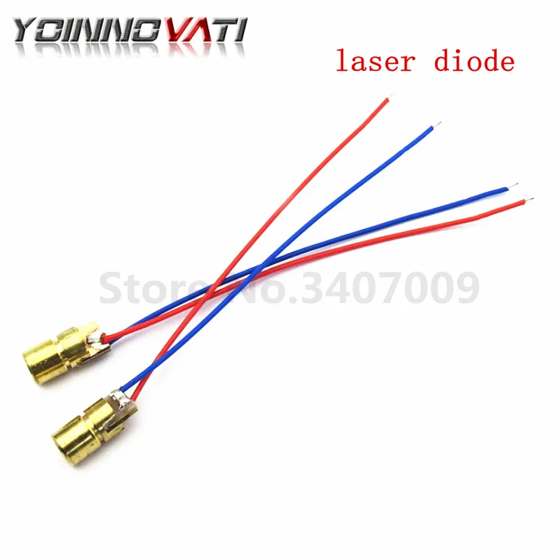 

10pcs NEW 3V 650nm 5mW Adjustable Laser Diode Module Red Copper Head laser pointer Hot sale
