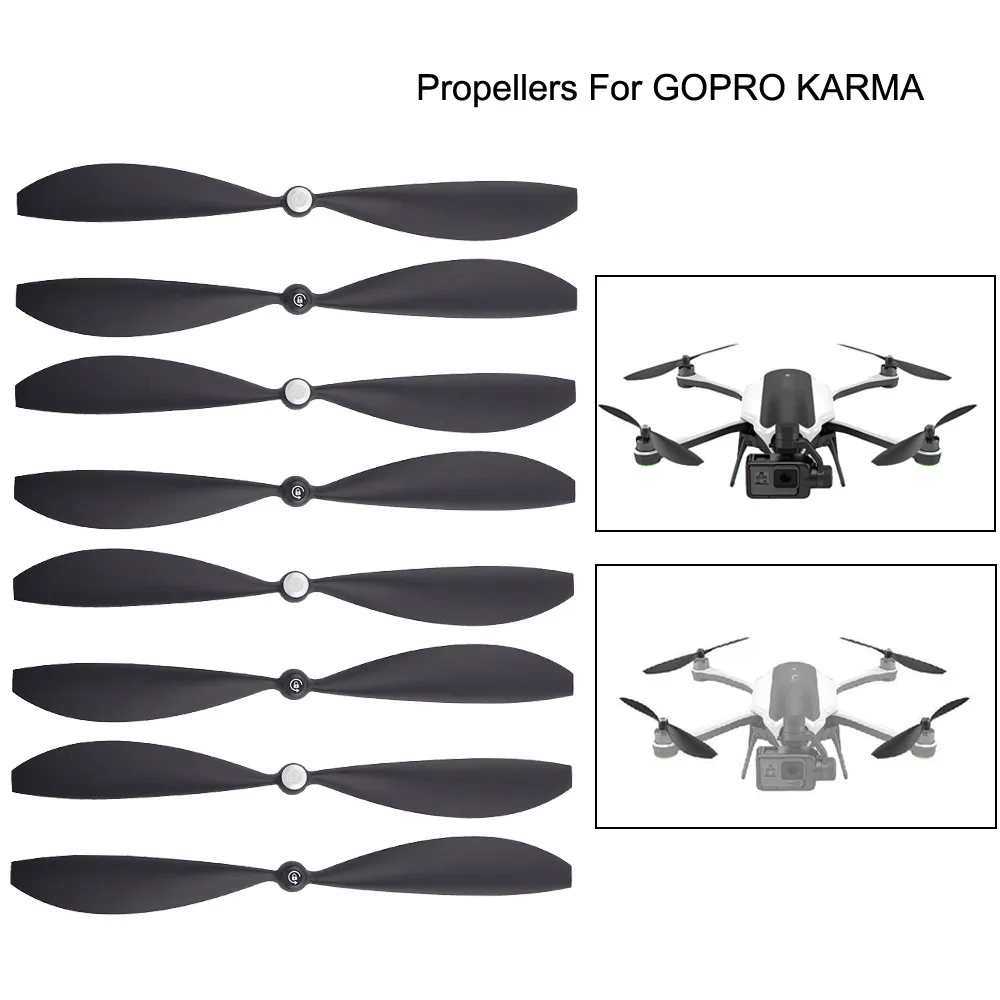 

8pcs Drone Propellers Blades Wings Accessories Parts For GoPro Karma Black New New Arrival Offer Drop Shipping