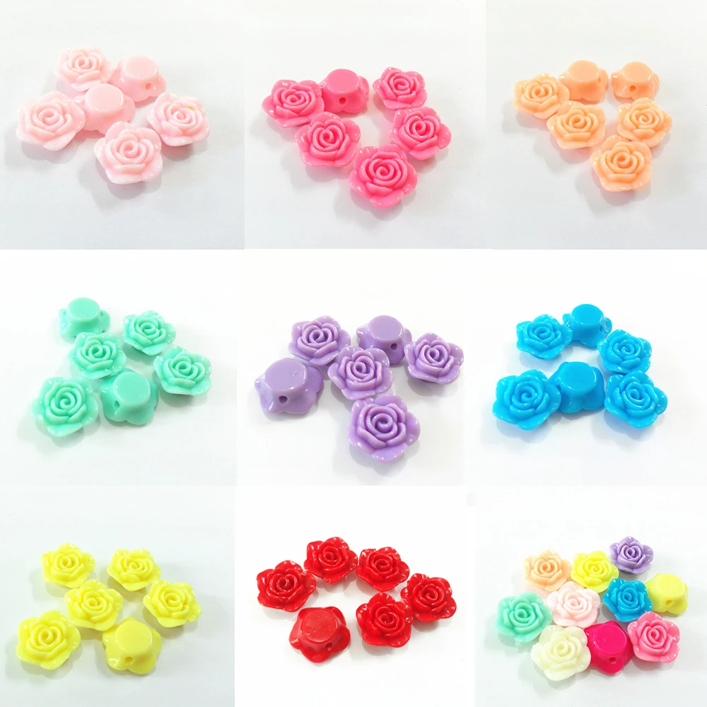 Wholesale ! 20mm 330pcs/bag Acrylic Rose Flower Chunky Beads (Have Hole)