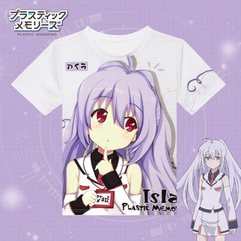 

Japanese Anime Plastic Memories T-shirt Isla Polyester T Shirt Summer Active Animation Men Women Clothes