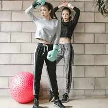 3PCS Yoga Set Sportswear for Women Spring Autumn Long Sleeve Sweatshirt Sports Bra Long Pants Casual Running Jog Set Tracksuit