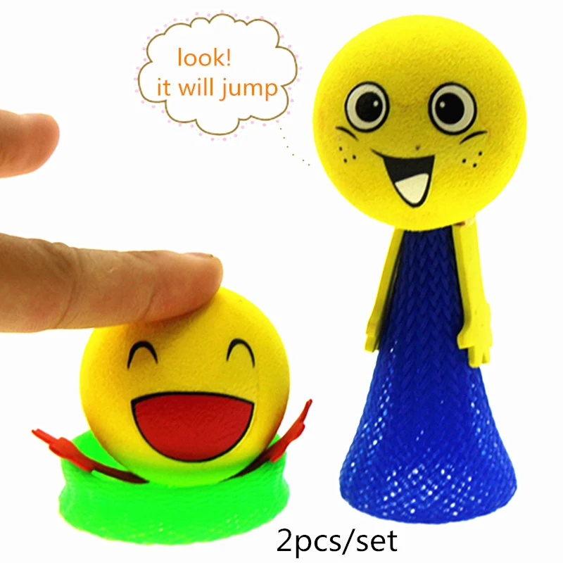 

2pcs Bouncing Decompression Toy Ball Child Outdoor Toy Sports Toy Color Back pressure Ball Toy random shippment