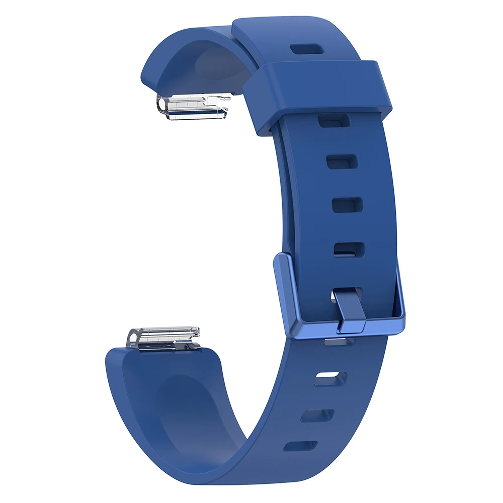 Замена Смарт часы ремешок для Fit bit Inspire/Inspire HR мягкий силиконовый ремень S L размер для мужской женский браслет - Цвет: Dark blue