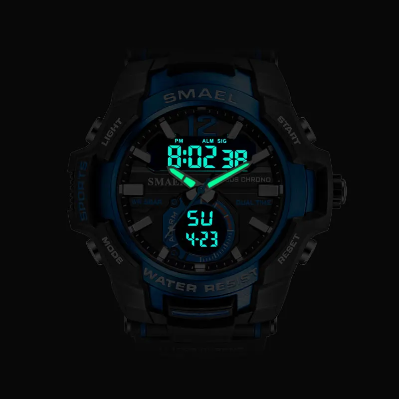 SMAEL-reloj masculino militar, deportivo, cronógrafo militar masculino, cronógrafo para hombre, resistente al agua - Imagen 3