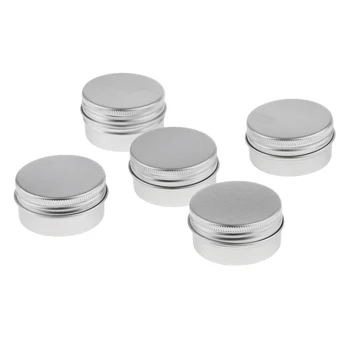 

5pcs Cosmetic Empty Jar Pot Cream Lip Balm Bottle Box Container Tin Case 30g