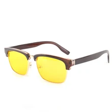 Gudzws Anti Blue Rays Glasses Classic Rectangular Yellow Lens Demi Frame Eyes protection from Electronic Display Unisex
