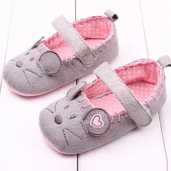 

Lovely Toddler Baby Little Mouse Crib Shoes Boy Girls Casual Prewalk Shoes 0-12M
