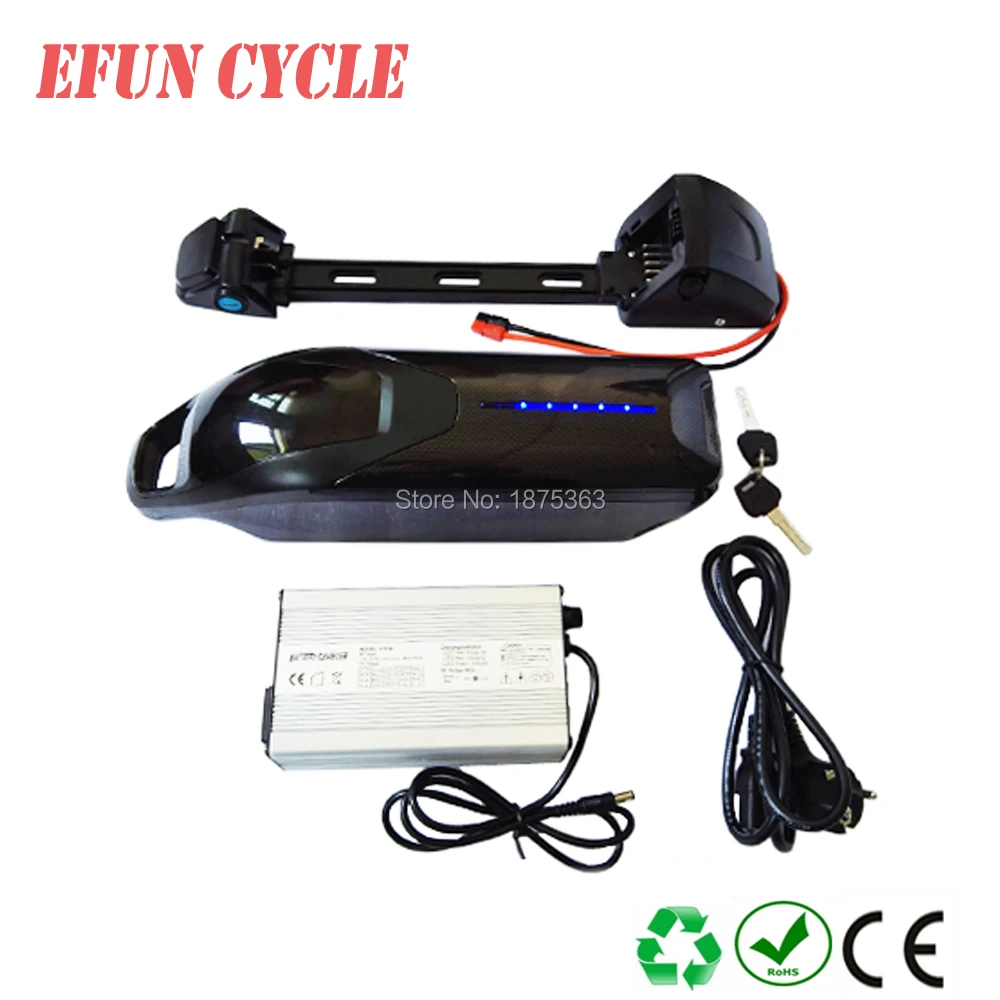 

Free shipping new dolphin style electric bicycle battery 48v 12.8Ah li-ion battery pack for bbshd bafang motor