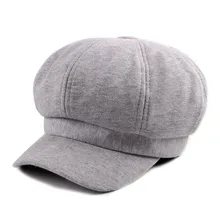 [AETRENDS] Зимние хлопковые Восьмиугольные шляпы для мужчин и женщин береты Newsboy шапки Z-6081