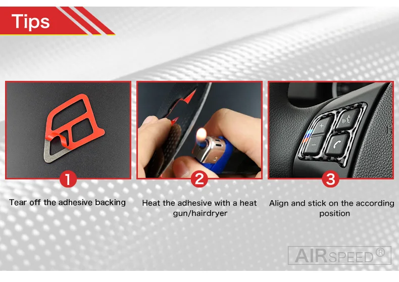 Airspeed for BMW 3 Series E90 Accessories 2005-2012 Carbon Fiber Car Steering Wheel Button Stickers Interior Trim Car Styling (9)