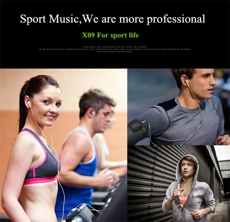 RUIZU X09 MINI MP3 Player Running Sports Clip Mp3 Walkman Support TF Card Music Player With 1.5 inch Screen E-Book Recording FM (8)