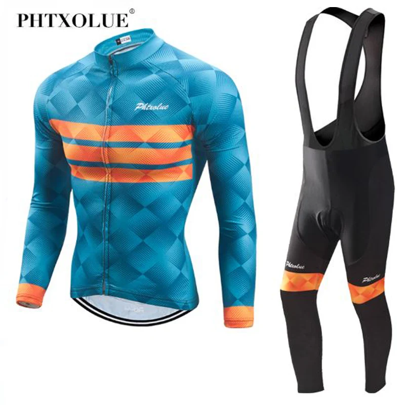 

Phtxolue Pro Long Sleeve Cycling Clothing Set Top Quality Autumn Cycling Jerseys MTB Bike Bicycle Clothes Ropa Maillot Ciclismo