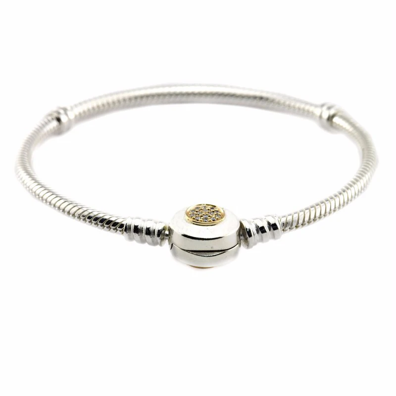 

Fits for Brand Jewelry 925 Sterling Silver Jewelry Gold Bracelets For Women Fashion DIY Jewelry Original European Style
