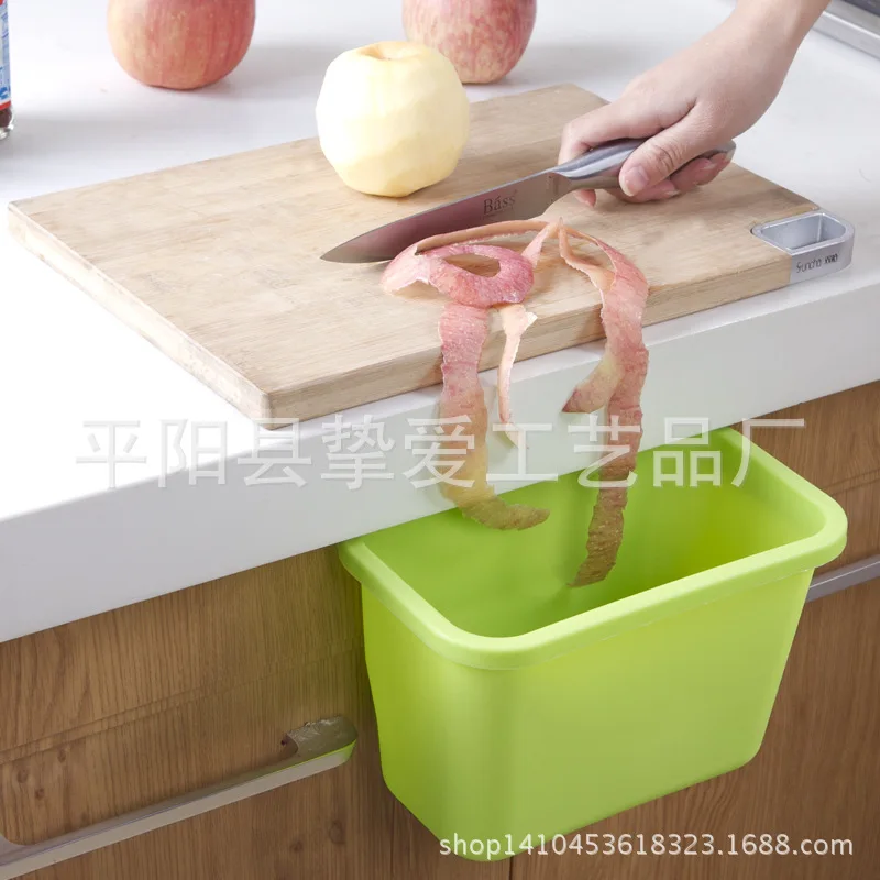 

High Quality Desktop Door Kitchen Garbage Plastic Storage Box boite de rangement Free Shipping