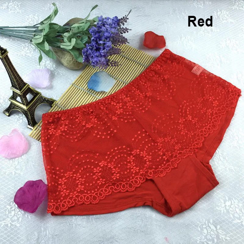 Новые женские сексуальные кружевные трусики Boyshort винтажные кружевные эластичные большие инвариантные полые трусики нижнее белье для