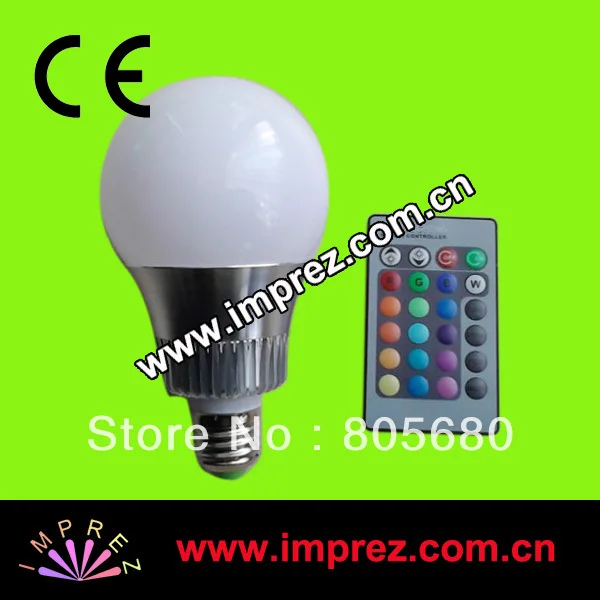 

Free shipping 10w RGB led bulb lamp Colorful B22 /E27 LED Bulb Lamp with Remote Control