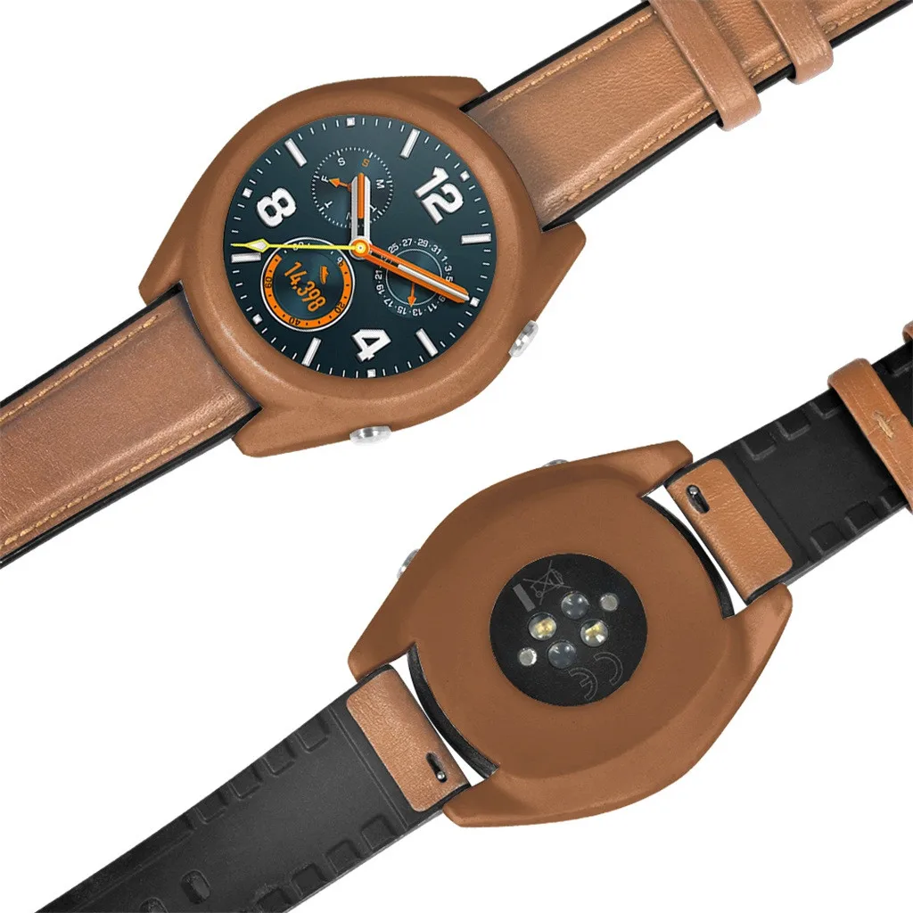 Модные Простые прочные Чехлы для часов, мягкий ТПУ полный Чехол, силиконовая рамка, защитный чехол для huawei watch GT, чехлы для часов