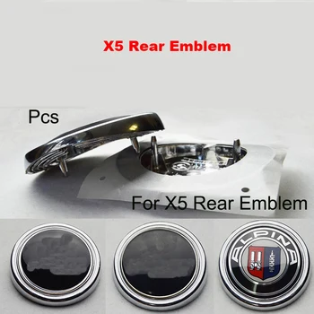 

99mm Carbon stickers 1pcs Label Car Tail Boot Emblem Cap Auto Rear Trunk Logo Cover For bmw X5 Alpina Badge car styling