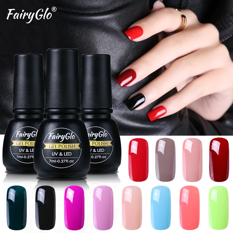УФ гель для ногтей FairyGlo 7 мл эмалированная светодиодная лампа отмачиваемый Гель