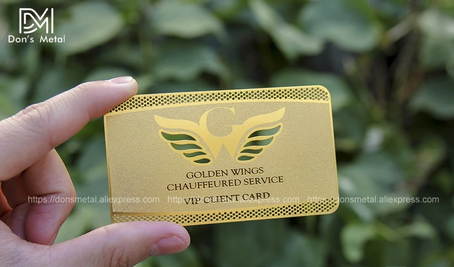 Frosted metal membership card plating gold stainless steel card custom metal business card stainless steel business card 