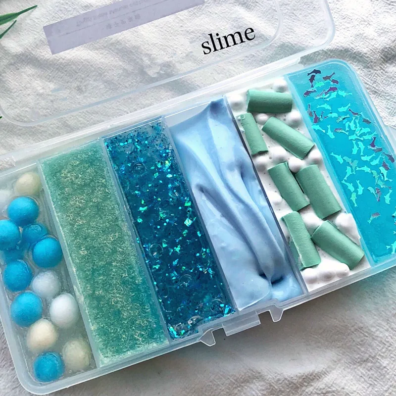

Ocean Series Six Slime Sets,Hand Modeling Clay Putty Slime Play Dough Magnetic Plasticine Toys for Children Polymer Clay DIY
