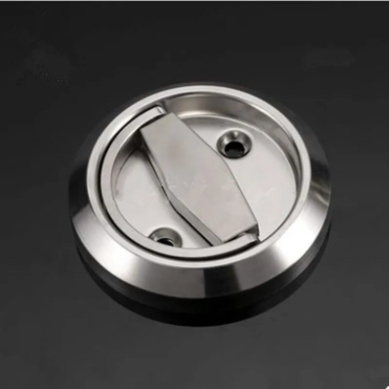 A1 Stainless Steel Recessed Invisible Cup Door Handle Privacy Hidden Door Locks Cabinet Pulls Fire Proof Disk Ring Handle QDD9723 - Цвет: A1