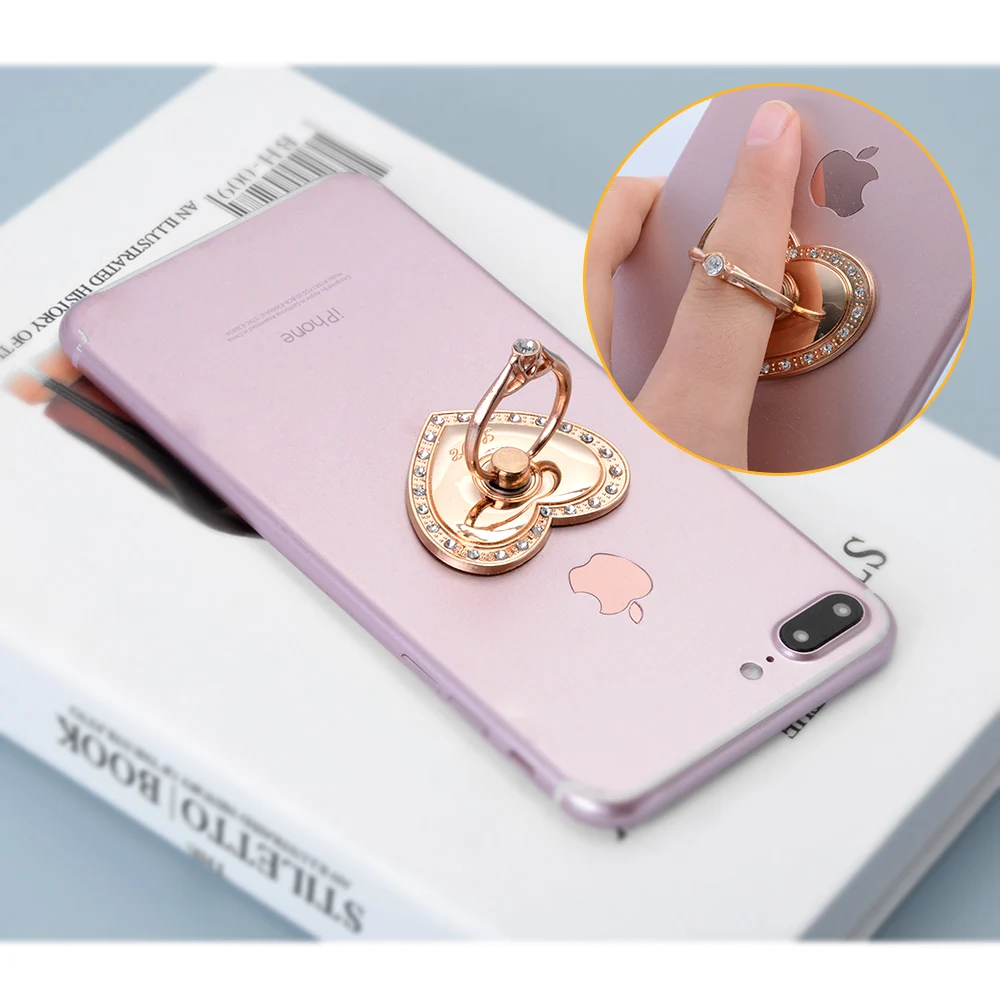 360 Degree Finger Ring Heart Diamond Ring Cute Mobile Phone Smartphone Stand Holder For iPhone 7 Samsung HUAWEI Car Mount Grip 360 Degree Finger Ring Heart Diamond Ring Cute Mobile Phone Smartphone Stand Holder For iPhone 7 Samsung HUAWEI Car Mount Grip