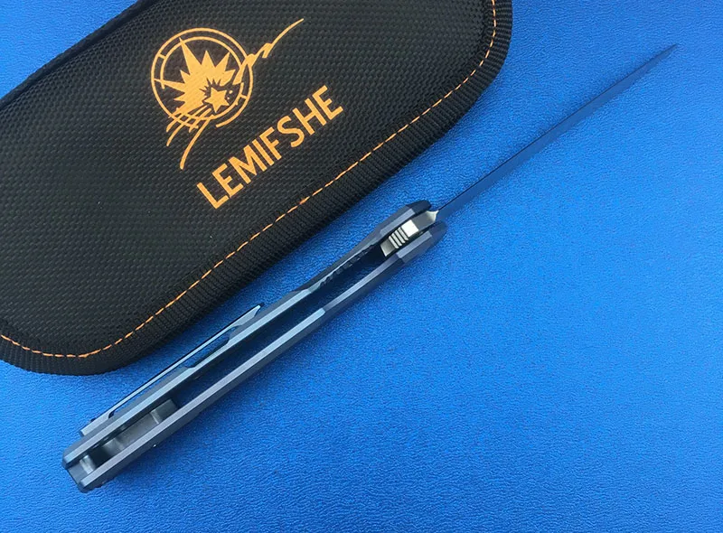 LEMIFSHE L068 Новый Флиппер m390 керамические лезвия несущий складной нож titanium ручка Открытый Охота лагерь нож, инструмент для повседневного
