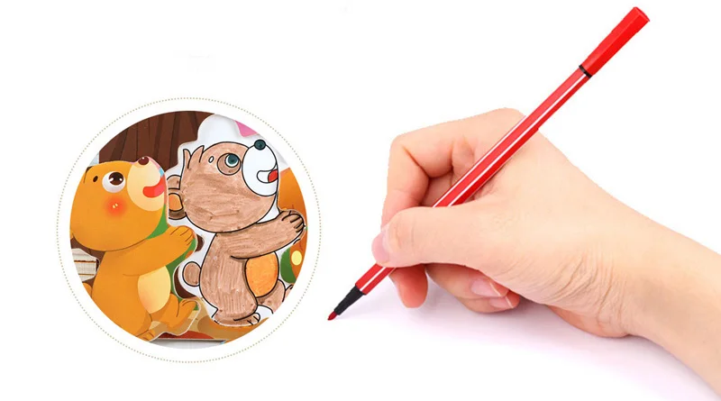 Montessori Educational Wooden Toys for Children Early Learning Puzzles Kids Intelligence Animal Shapes Matching and Drawing