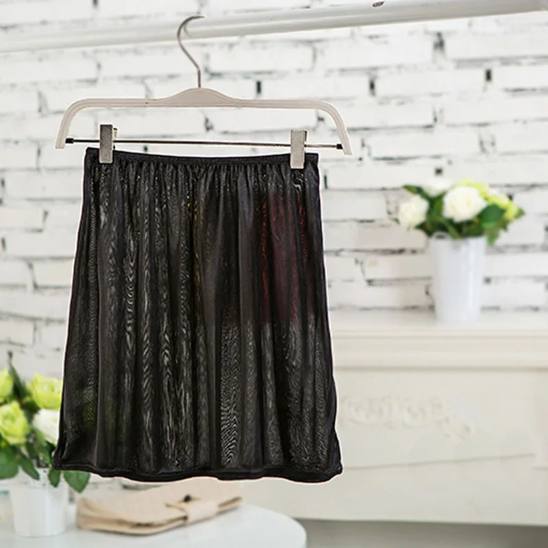 Women Half Slips Thin Sexy Lace Elastic Waist Slim Underwear Black Breathable Slip Half-length Skirt Package Hip Slips Women Half Slips Thin Sexy Lace Elastic Waist Slim Underwear Black Breathable Slip Half-length Skirt Package Hip Slips