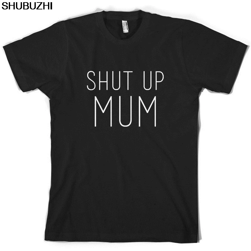 Shut Up Mum-Мужская футболка-Rude-Teenager-Funny-10 цветов-FREE UK P & P имя печать футболка мужская с коротким рукавом Горячая
