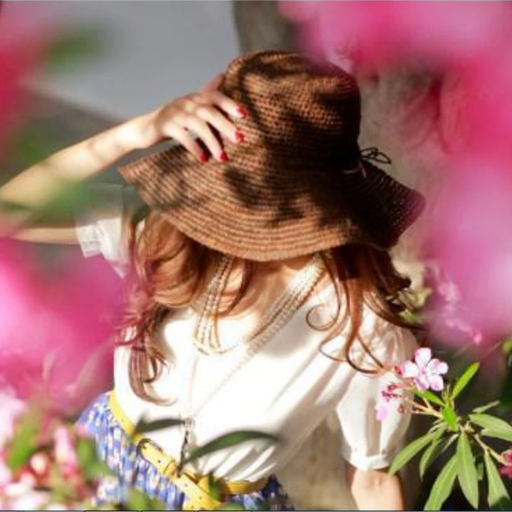 المرأة الأزياء القش جديلة الشمس واسعة حافة تنفس المضادة للأشعة فوق البنفسجية شاطئ كاب طوي الشمس Topee الصيف سانكير المرأة الأزياء القش جديلة الشمس واسعة حافة تنفس المضادة للأشعة فوق البنفسجية شاطئ كاب طوي الشمس Topee الصيف سانكير